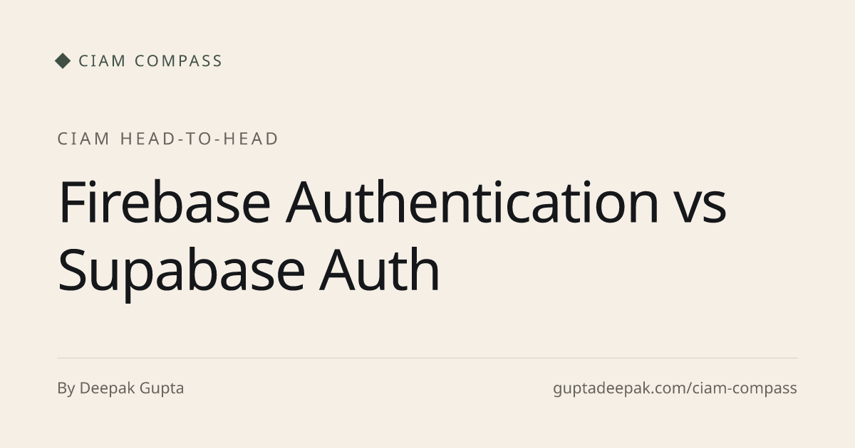 Firebase Authentication vs Supabase Auth: which CIAM should you pick ...