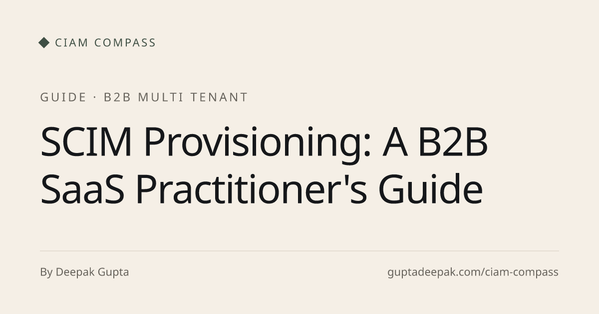 SCIM Provisioning: A B2B SaaS Practitioner's Guide, CIAM Compass