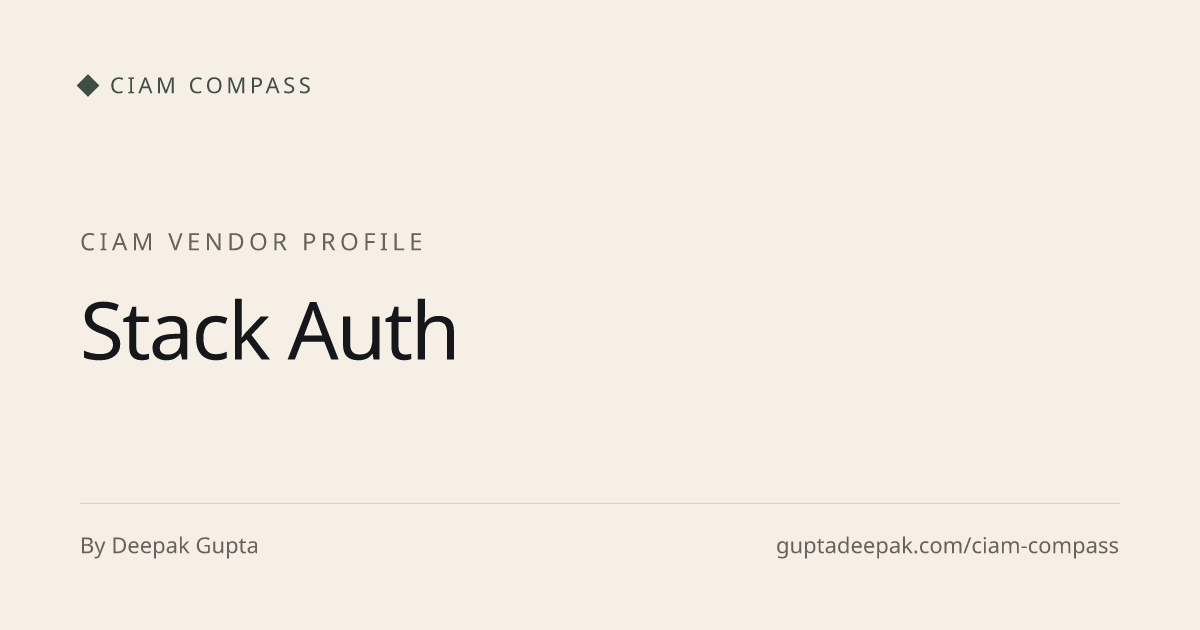 Stack Auth review and capability profile, CIAM Compass