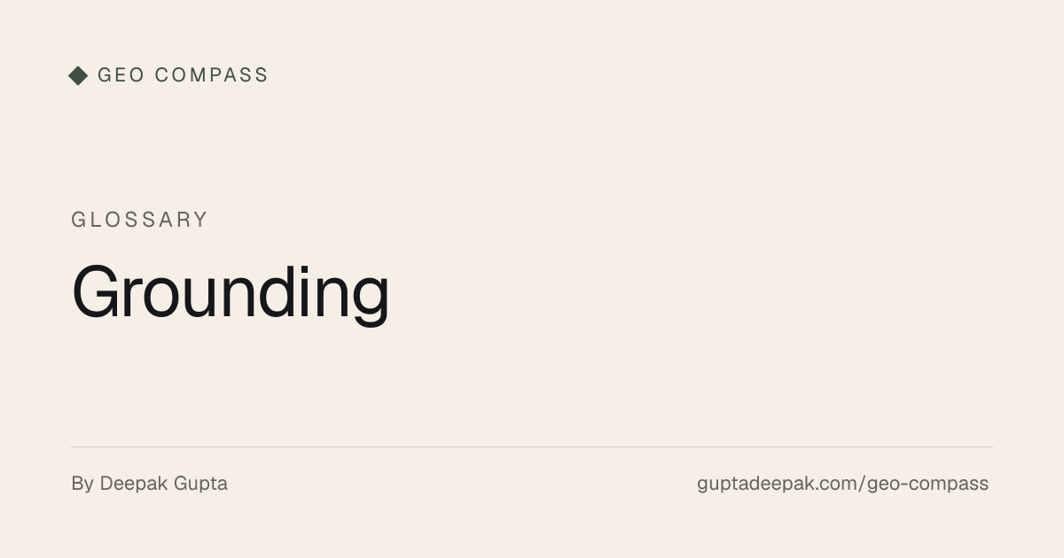 Grounding | GEO Compass