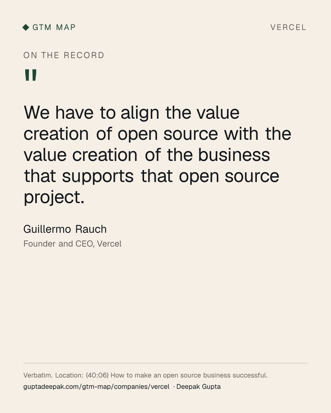 Guillermo Rauch: We have to align the value creation of open source with the value creation of the business that supports that open source project.