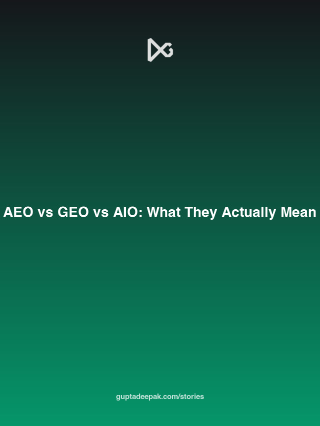 AEO vs GEO vs AIO: What They Actually Mean