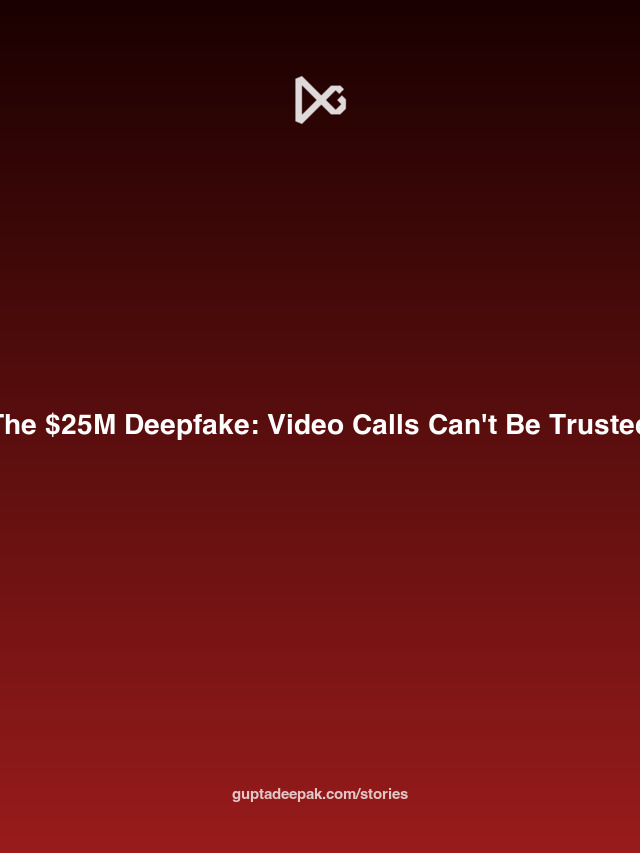 The $25M Deepfake: Video Calls Can't Be Trusted